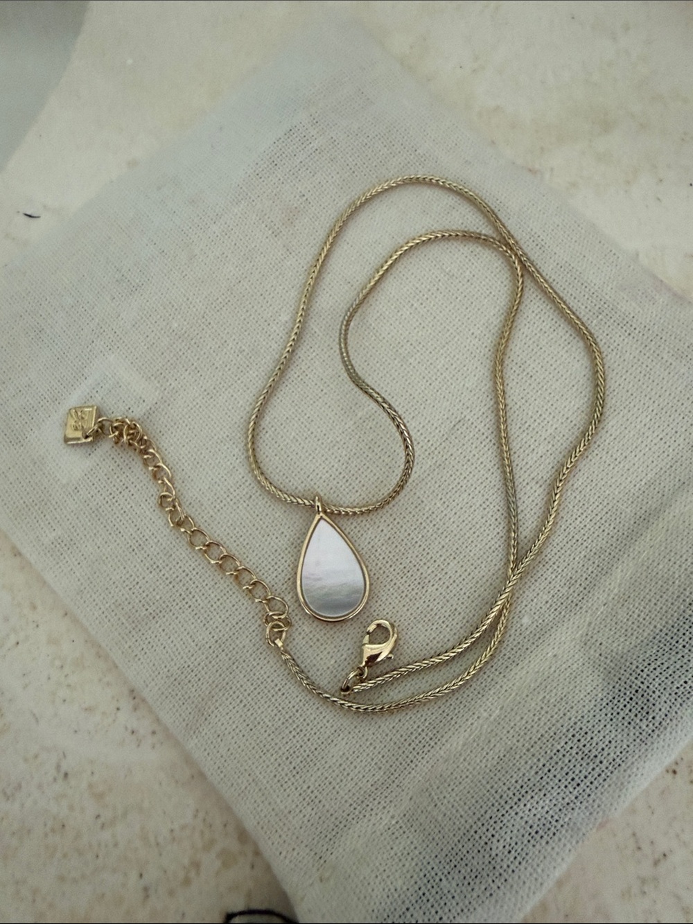 Banana Republic Gold Teardrop Pendant Necklace - Women Jewelry